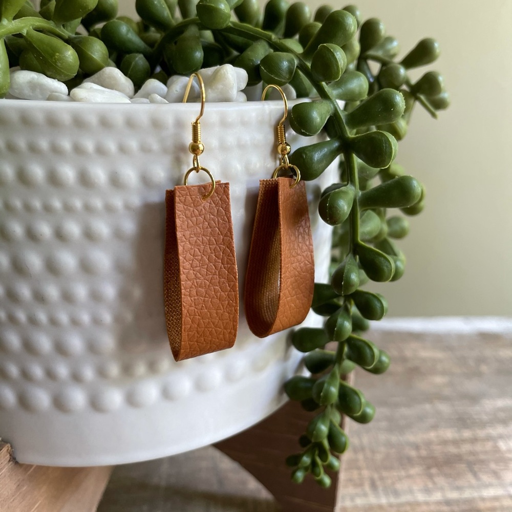 Leather Loop Earrings